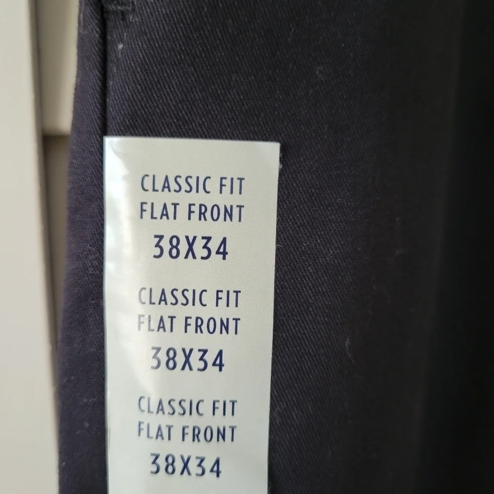 Croft & Barrow Classic-Fit Easy-Care Stretch Flat-Front Khaki Pants Men's 38x34 - Picture 8 of 10